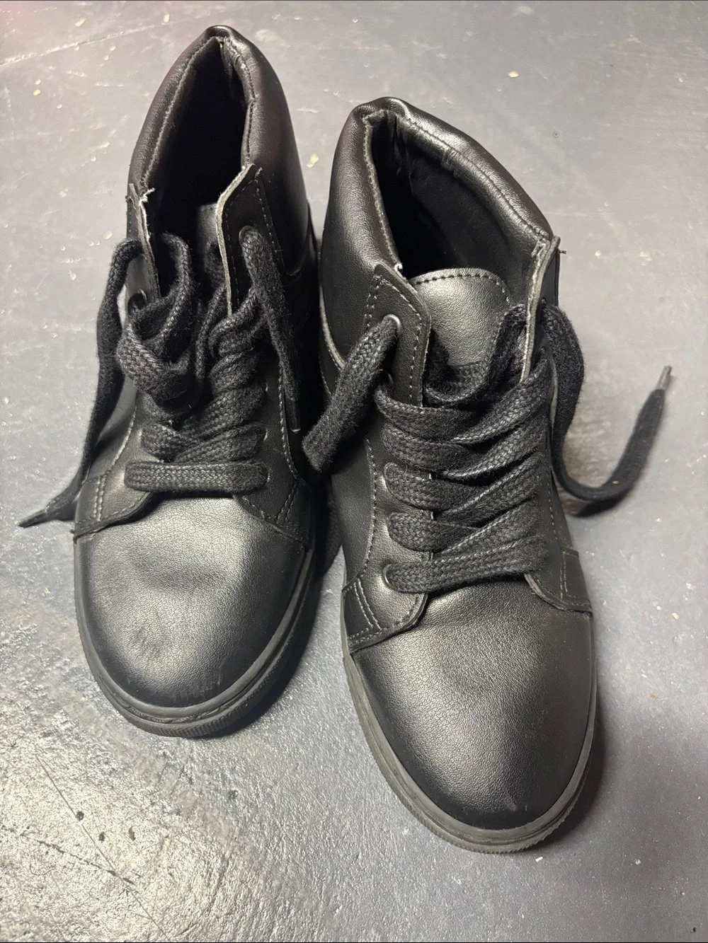 Boy’s Black High-Top Casual Sneakers